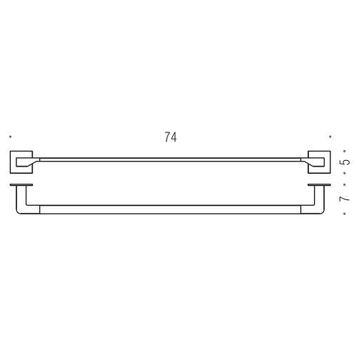 Immagine di Colombo Design FOREVER porta salvietta L.74 cm, finitura cromo B29110CR