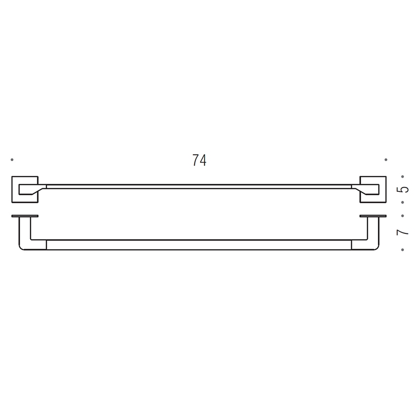 Immagine di Colombo Design FOREVER porta salvietta L.74 cm, finitura cromo B29110CR