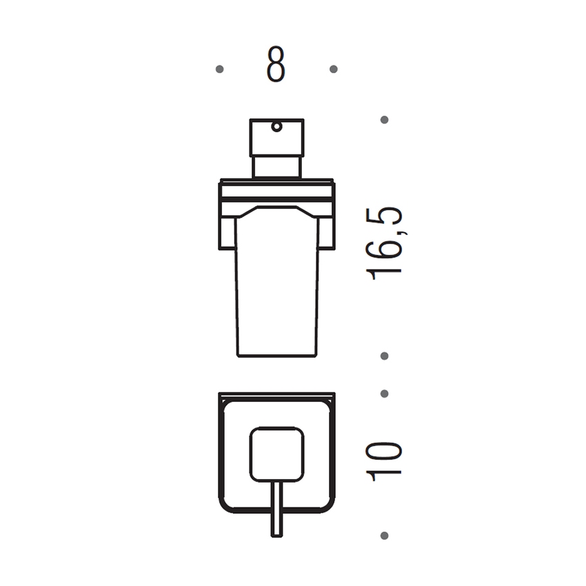 Immagine di Colombo Design FOREVER dispenser sapone a muro, finitura cromo B93330CR-VAN
