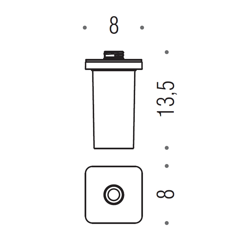 Immagine di Colombo Design RICAMBIO contenitore per dispenser sapone, finitura cromo B93740CR-VAN