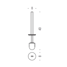 Immagine di Colombo Design RICAMBIO manico con ciuffo  B29580CR