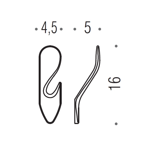 Immagine di Colombo Design KHALA gancio appenditutto, finitura cromo BMH17-CR