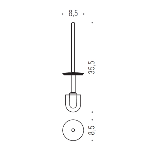 Immagine di Colombo Design RICAMBIO manico con ciuffo  B18580CR