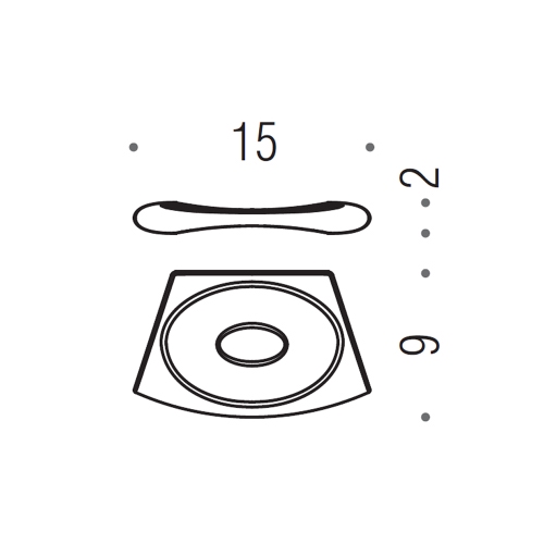 Immagine di Colombo Design LAND porta sapone inamovibile, finitura cromo B28010CR