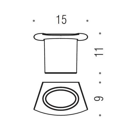 Immagine di Colombo Design LAND porta bicchiere a muro, finitura cromo B28020CR-VAN