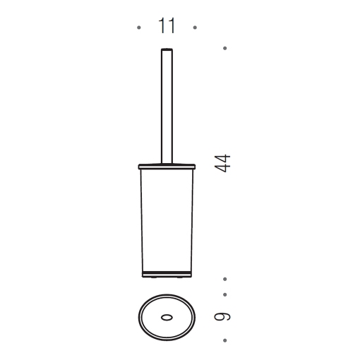 Immagine di Colombo Design LAND porta scopino d'appoggio, finitura cromo B28060CR-VAN