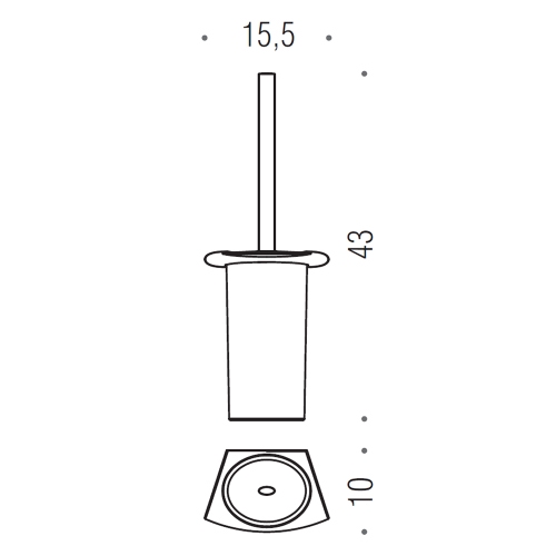 Immagine di Colombo Design LAND porta scopino a muro, finitura cromo  B28070CR-VAN