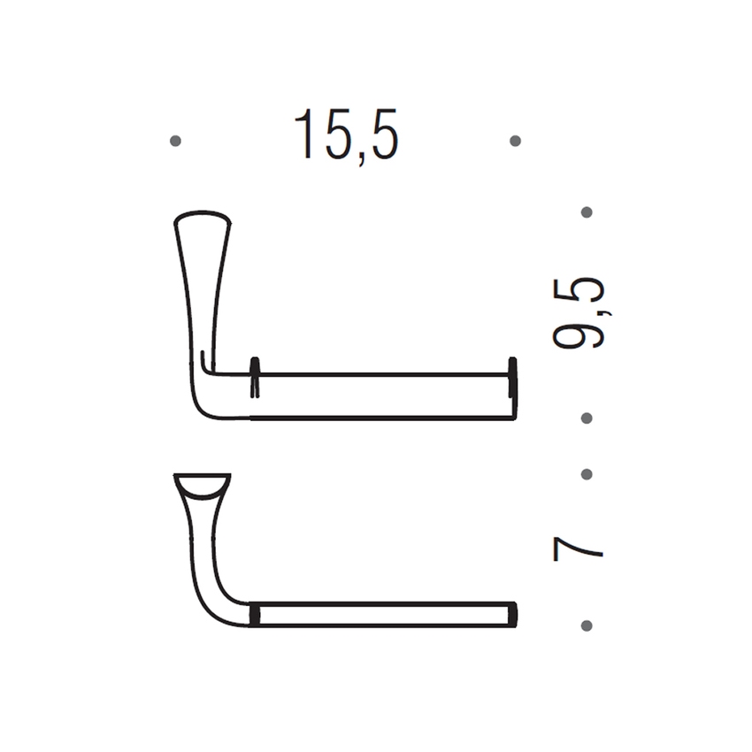Immagine di Colombo Design LAND porta rotolo, finitura cromo B28080CR