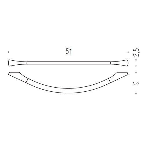 Immagine di Colombo Design LAND porta salviette L.51 cm, finitura cromo B28100CR