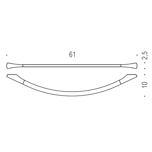 Immagine di Colombo Design LAND porta salviette L.61 cm, finitura cromo B28110CR