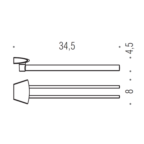 Immagine di Colombo Design LAND porta salviette doppio a snodo, finitura cromo B28130CR