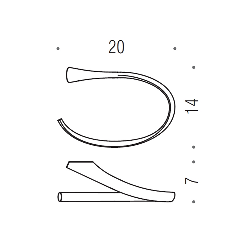 Immagine di Colombo Design LAND porta salviette ad anello, finitura cromo B28310CR