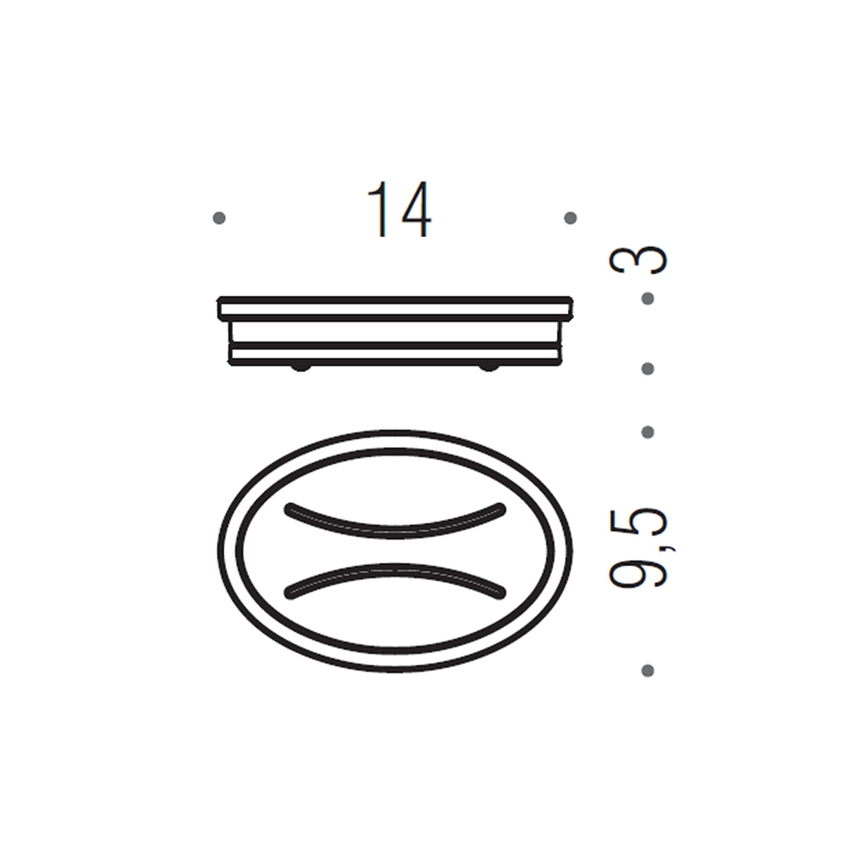 Immagine di Colombo Design LAND porta sapone d'appoggio, finitura cromo  B28420CR-VAN
