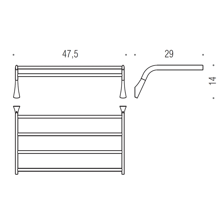 Immagine di Colombo Design LAND rack porta salvietta, finitura cromo B28870CR
