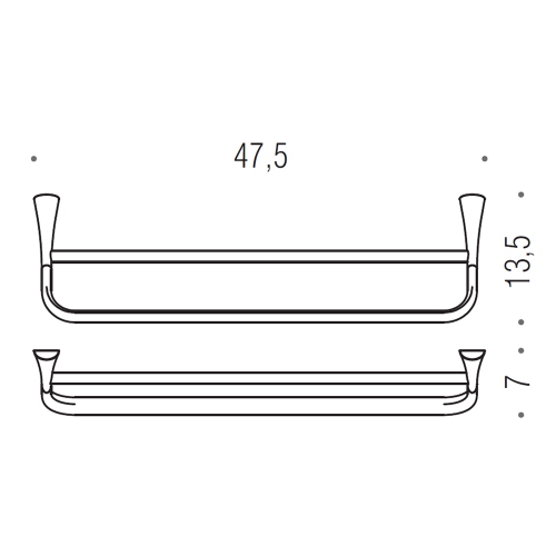 Immagine di Colombo Design LAND porta salviette doppio, finitura cromo B28880CR