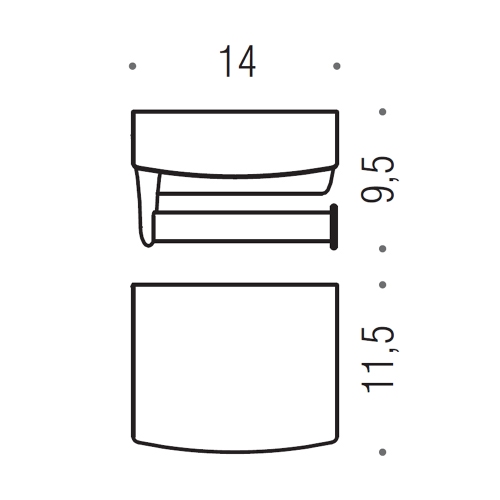 Immagine di Colombo Design LAND porta rotolo coperto, finitura cromo  B28910CR