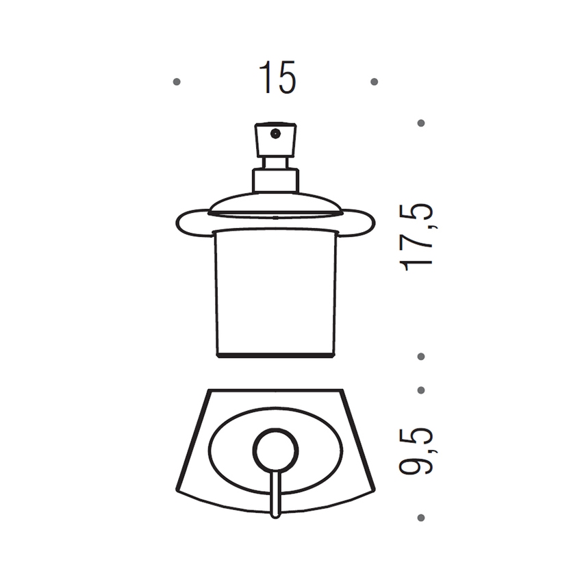 Immagine di Colombo Design LAND dispenser porta sapone a parete, finitura cromo B93180CR-VAN