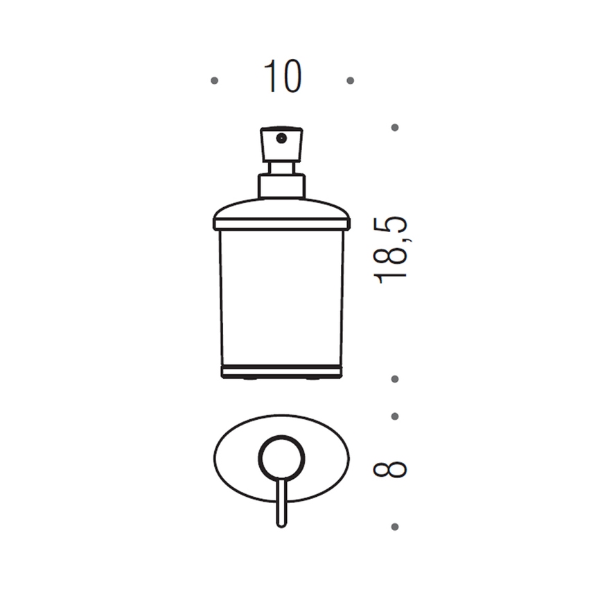 Immagine di Colombo Design LAND dipenser porta sapone liquido d'appoggio, finitura cromo B93190CR-VAN