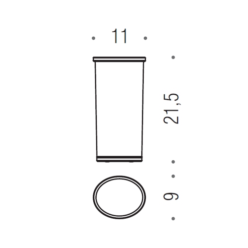 Immagine di Colombo Design RICAMBIO contenitore scovolo con base B28560CR-VAN
