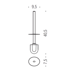 Immagine di Colombo Design RICAMBIO manico con ciuffo  B28580CR