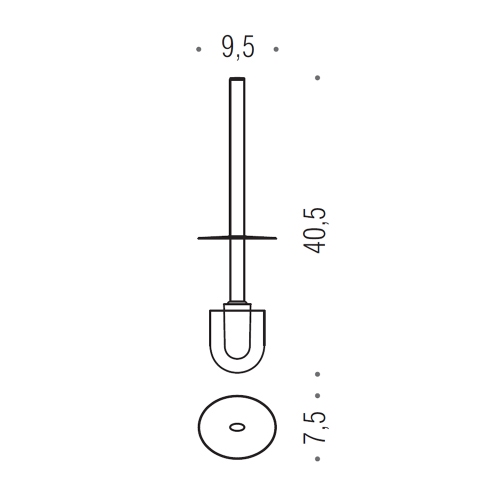 Immagine di Colombo Design RICAMBIO manico con ciuffo  B28580CR
