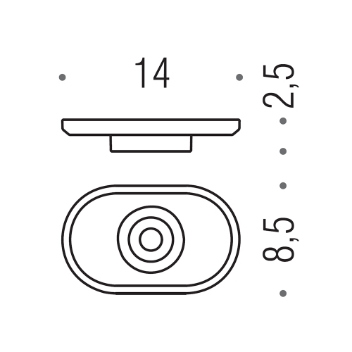 Immagine di Colombo Design RICAMBIO porta sapone, vetro acidato naturale B27510-VAN
