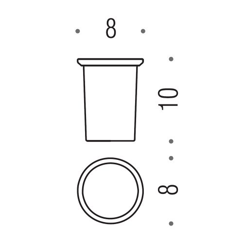 Immagine di Colombo Design RICAMBIO bicchiere, vetro acidato naturale B27520-VAN