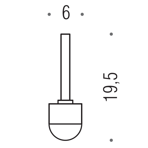 Immagine di Colombo Design RICAMBIO ciuffo in setola con prolunga, materiale plastico B27570