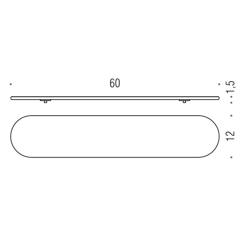 Immagine di Colombo Design RICAMBIO mensola, vetro acidato naturale B27610-VAN