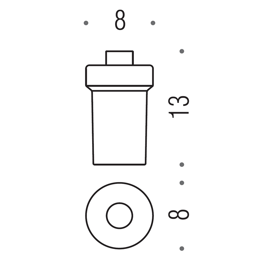 Immagine di Colombo Design RICAMBIO contenitore per dispenser sapone liquido, vetro acidato naturale B93720-VAN