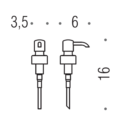 Immagine di Colombo Design RICAMBIO pompetta per dispenser sapone liquido, finitura cromo B93730CR