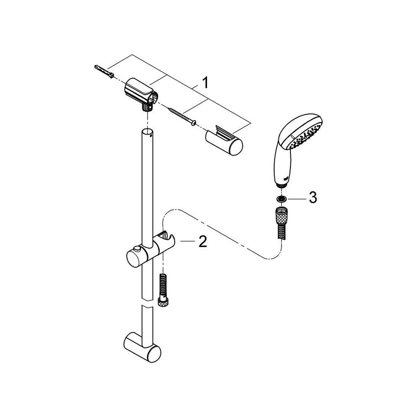 Immagine di Grohe New Tempesta 100 Set asta Doccia Monogetto 27853000