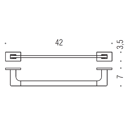 Immagine di Colombo Design LOOK porta salviette L.42 cm, finitura cromo B16090CR