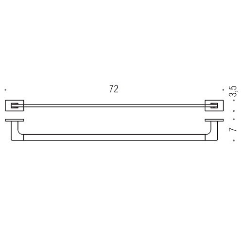 Immagine di Colombo Design LOOK porta salviette L.72 cm, colore bianco finitura opaco B16110BM