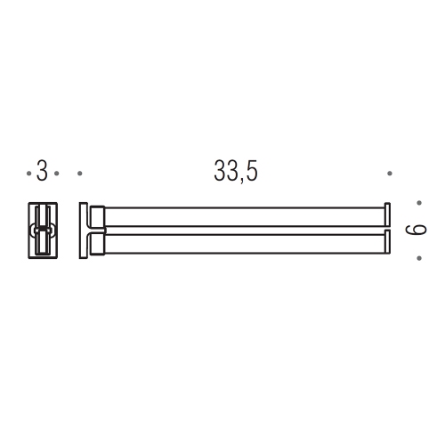 Immagine di Colombo Design LOOK porta salvietta doppio a snodo, finitura vintage lucido B16120VL