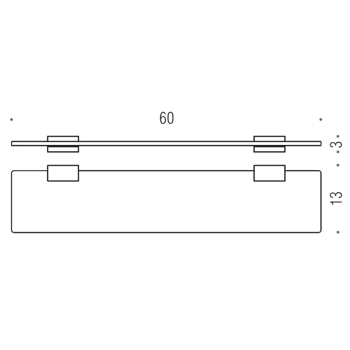 Immagine di Colombo Design LOOK mensola, finitura cromo  B16160CR-VAN