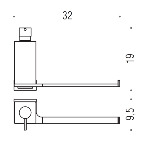 Immagine di Colombo Design LOOK dispenser sapone liquido con porta salviette per bidet, finitura cromo  B16740CR-VAN