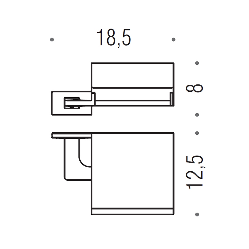 Immagine di Colombo Design LOOK set a muro con portascopino, porta rotolo coperto e appenditutto, finitura cromo SETLO002