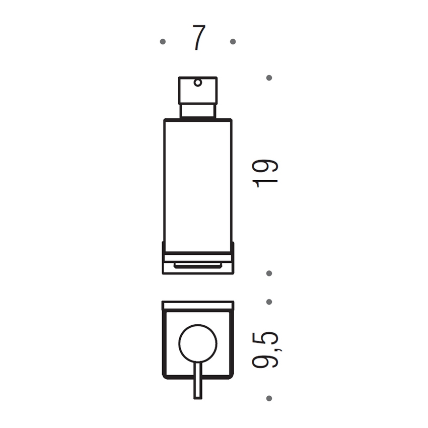 Colombo Design B93160BM-VAN LOOK dispenser sapone liquido a muro, colore  bianco finitura opaco