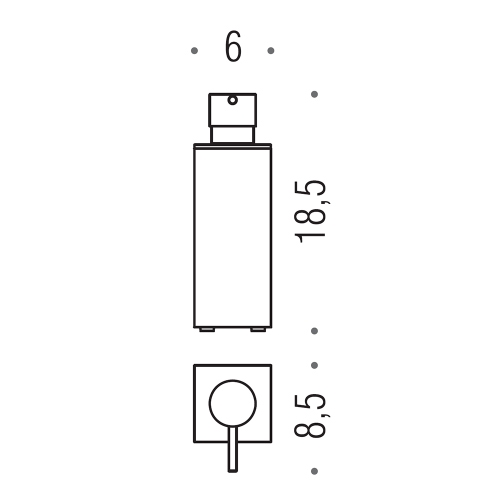 Portasapone liquido in ottone - Retrò - ISA Project