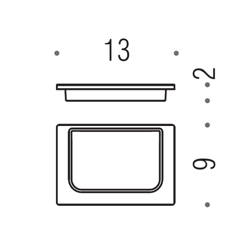 Immagine di Colombo Design RICAMBIO porta sapone, vetro acidato naturale B16510-VAN