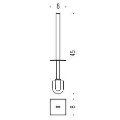 Immagine di Colombo Design RICAMBIO manico con ciuffo, finitura cromo B16580CR