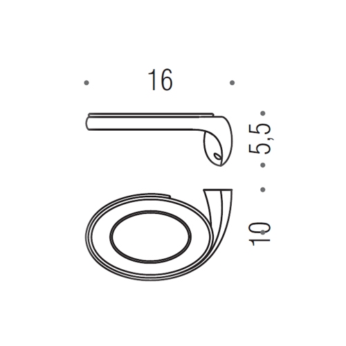 Immagine di Colombo Design LINK porta sapone sinistro, finitura cromo B2401SCR-VAN