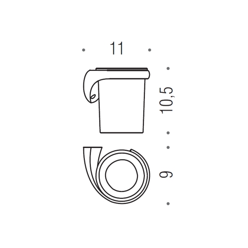 Immagine di Colombo Design LINK porta bicchiere destro, finitura cromo B2402DCR-VAN