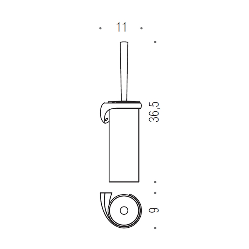 Immagine di Colombo Design LINK porta scopino sospeso destro, finitura cromo B2407DCR-VAN