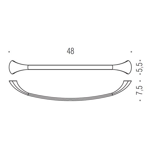 Immagine di Colombo Design LINK porta salviette L.48 cm, finitura cromo B24100CR