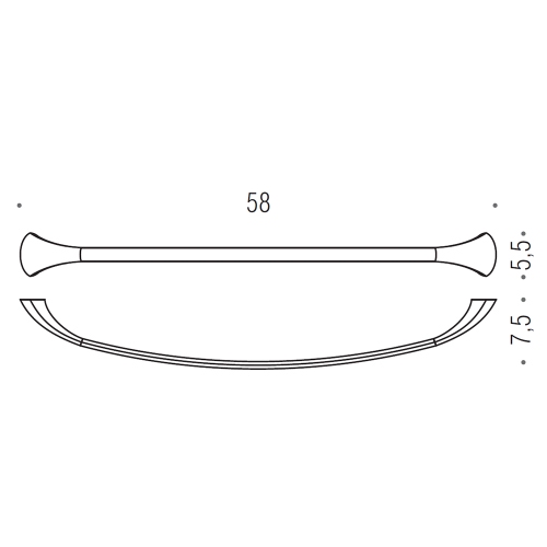 Immagine di Colombo Design LINK porta salviette L.58 cm, finitura cromo B24110CR