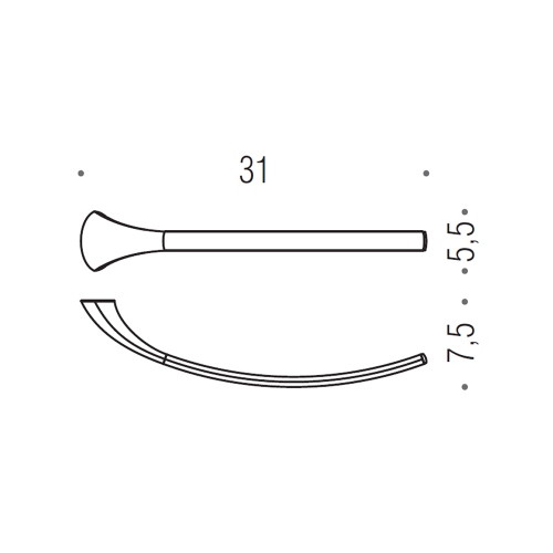 Immagine di Colombo Design LINK porta salviette fisso, finitura cromo B2412DCR