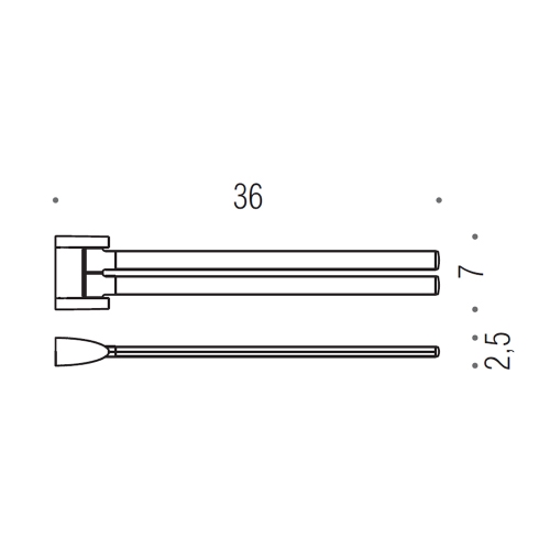 Immagine di Colombo Design LINK porta salviette doppio a snodo, finitura cromo B24130CR