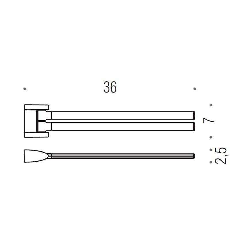 Immagine di Colombo Design LINK porta salviette doppio a snodo, finitura cromo B24130CR